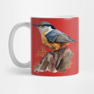 Nuthatch Bird On A Tree Branch 3.0 Mug